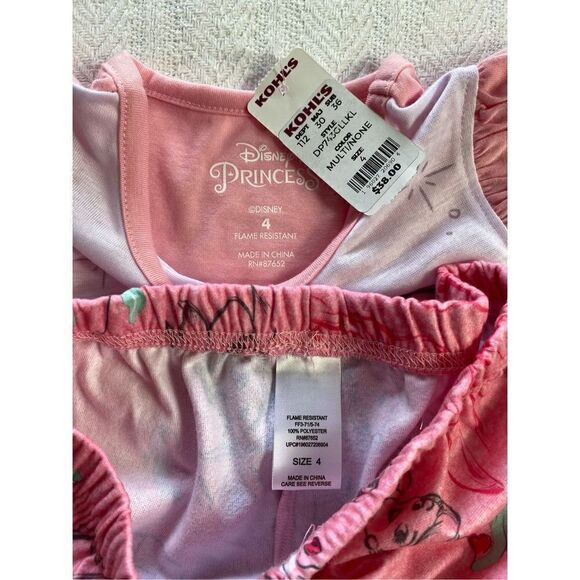 DISNEY PRINCESS GIRLS SIZE 4 “PRINCESS DREAMER” 2-PIECE PAJAMA SET - Picture 5 of 6